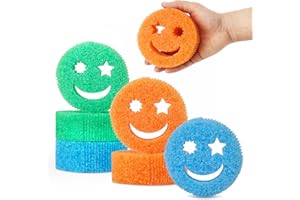 Color Sponge(6 PCS) - Scratch-Free Multipurpose Dish Sponges for Kitchen, Bathroom - BPA Free & Made with Polymer Foam - Temp