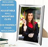 Clay Roberts A4 Silver Photo Frame – Modern Wall Frame for Certificates & Photos view 2