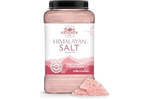 LA SALT CO Kashmir 5 Lbs Pink Himalayan Salt Bulk Jar, Powder (DUSTING SALT) | 100% Pure, Food Grade with 84 Trace Minerals | Kosher Certified, Vegan, Non-GMO, & Cruelty-Free