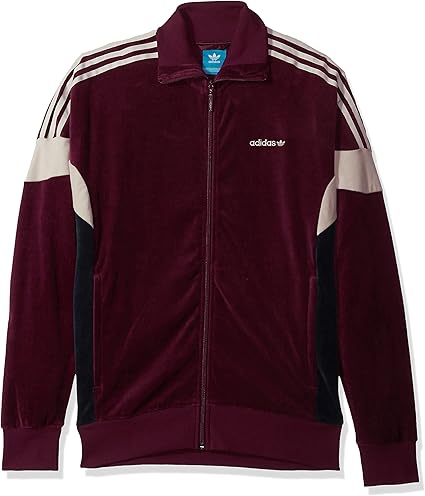 adidas Originals Men's Clr84 Velour Track Top Jacket, Maroon, X-Small: Amazon.co.uk: Clothing