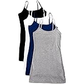 4 Pack Active Basic Women's Basic Tank Tops - Black/Grey/White/Navy, XXXL