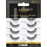 Eylure False Lashes, Luxe Silk Marquise with Adhesive Included, 3 Pair