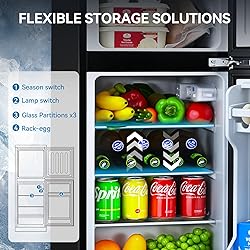 Anypro 3.6 Cu.Ft Fridge with Freezer, Double Door