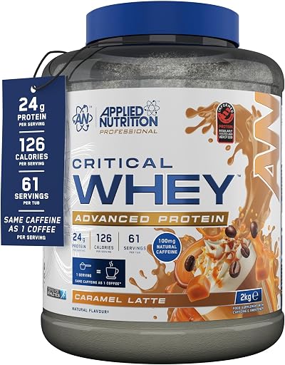 Applied Nutrition Critical Whey Protein Powder Caramel Latte 24g Protein 2Kg