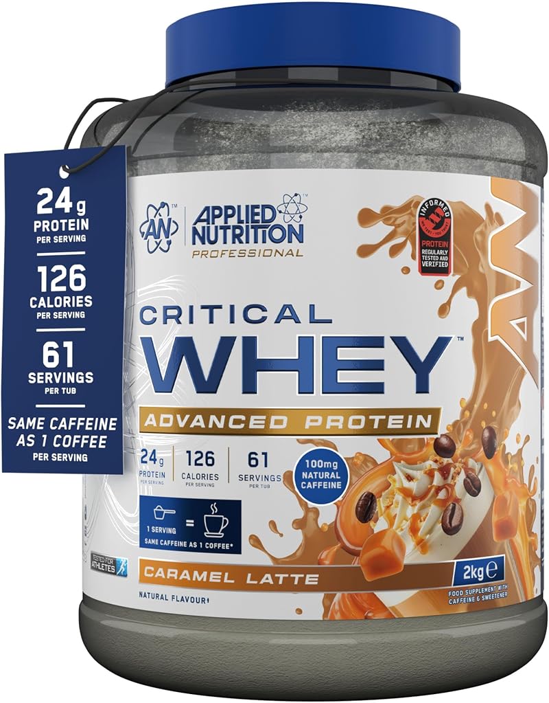 Applied Nutrition Critical Whey Protein Powder Caramel Latte 24g Protein 2Kg