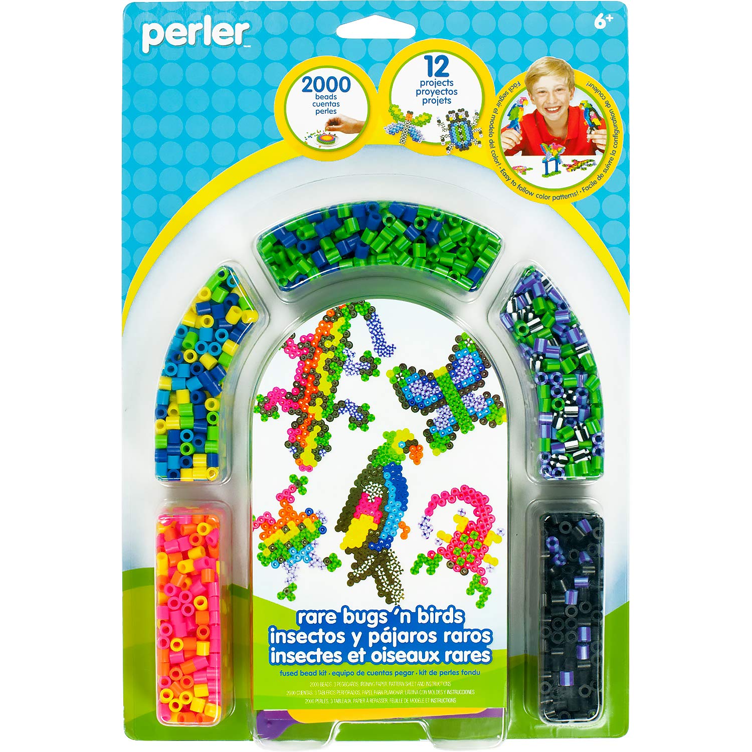 Perler Beads Rare Bugs and Birds Jungle Animal Craft Activity Kit, 2005
