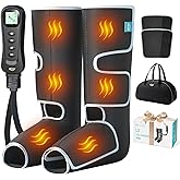 ALLJOY Leg Massager for Circulation and Pain Relief FSA,Gifts for Men Women | Leg Massager with Heat and Compression Helpful for Vericose Veins, Fatigue, Cramps, Swelling, Edema