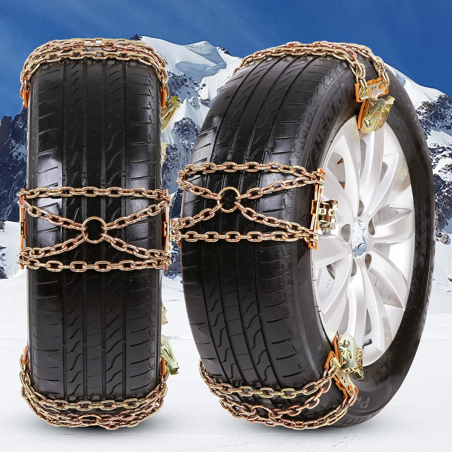 NICEASY Upgraded Newest Tire Chains,Snow Chains for RV,Truck,SUV of