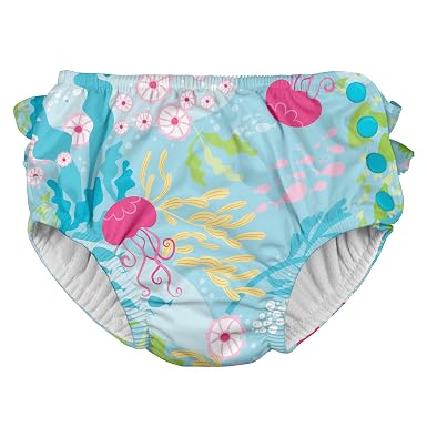 Ruffle Snap Reusable Absorbant Swimsuit Diaper