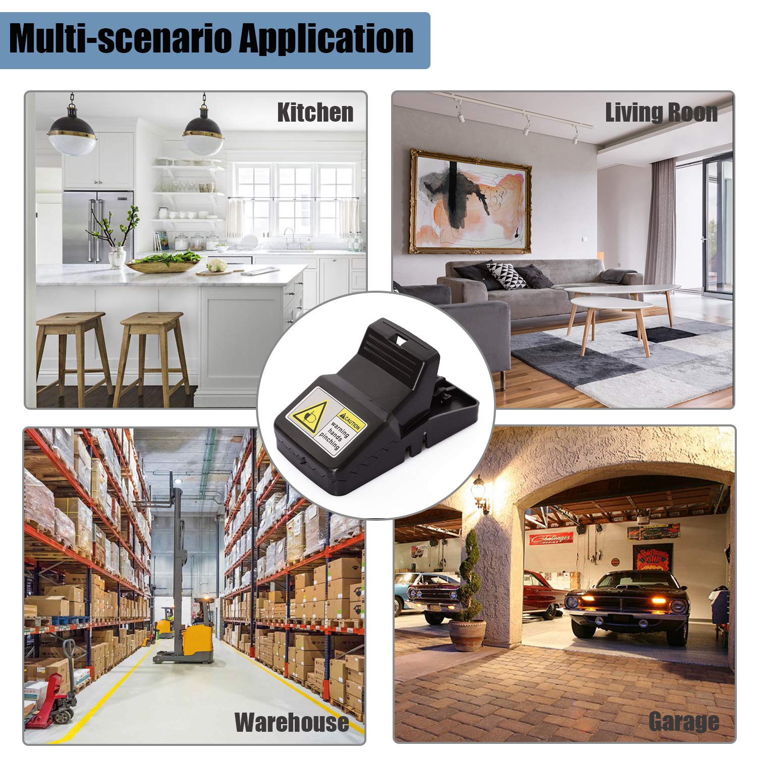 Soontrans 8 Stück Mausefalle Schlagfalle Wiederverwendbar Naturköder Mäusefallen Schnell Tötend Super Empfindlich Rattenfalle