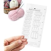 Quick Gauge Ruler for Knitting and Crochet - No Counting Needed, Effortless Stitch Measurement Tool with Grid Design for Sewing, Knitting &amp; Crochet (1 Piece)