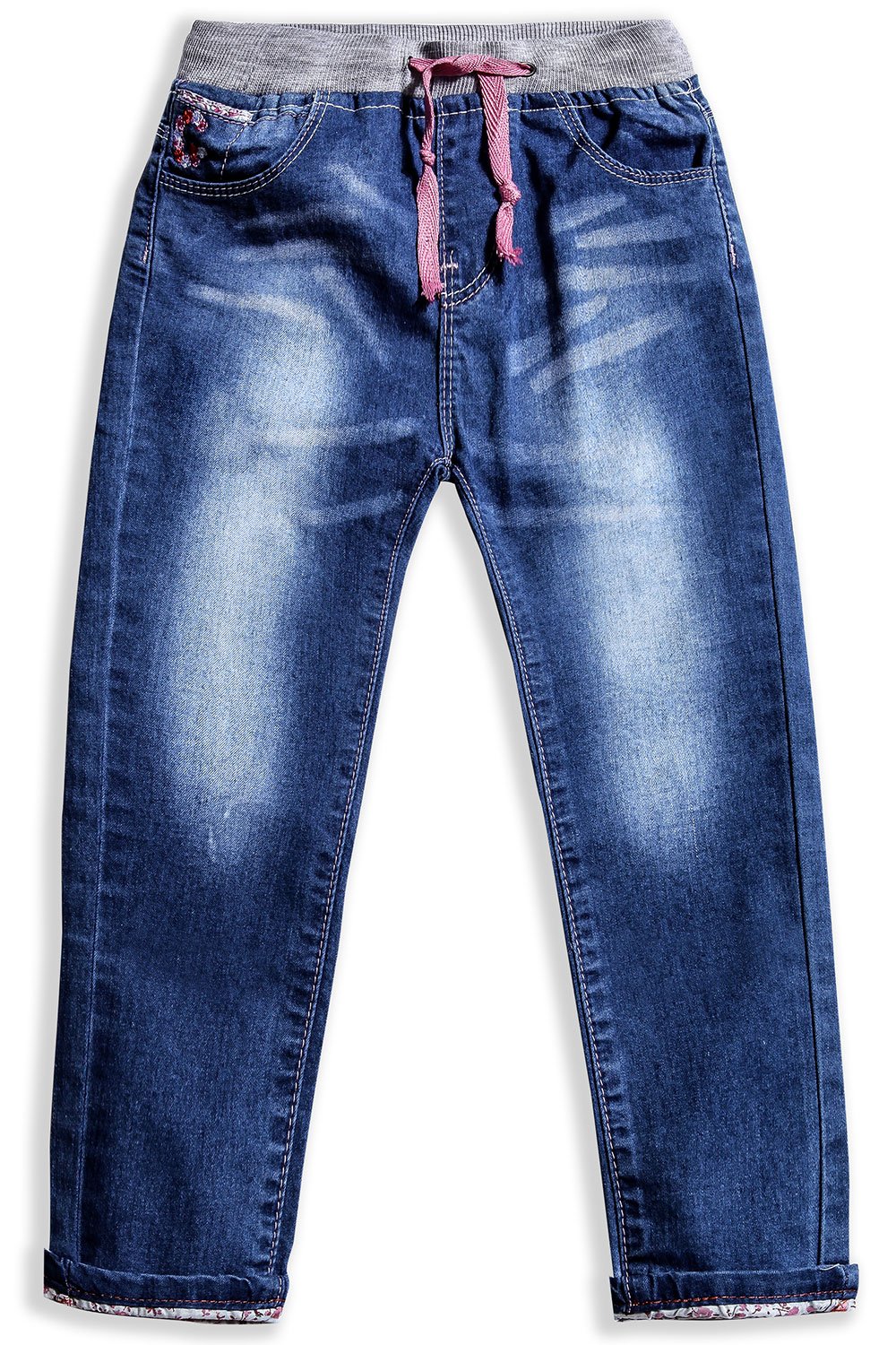 LITTLEGUEST Little Girls' Jeans Kids Clothes Drawstring Waistband