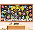 Large Spring Bulletin Board Flowers Decorations Classroom Garden of Good Manners Positive Bulletin Board Set Spring Butterfly Flowers Bee Cutouts Wall Decals for Teachers Classroom School Kids Decor
