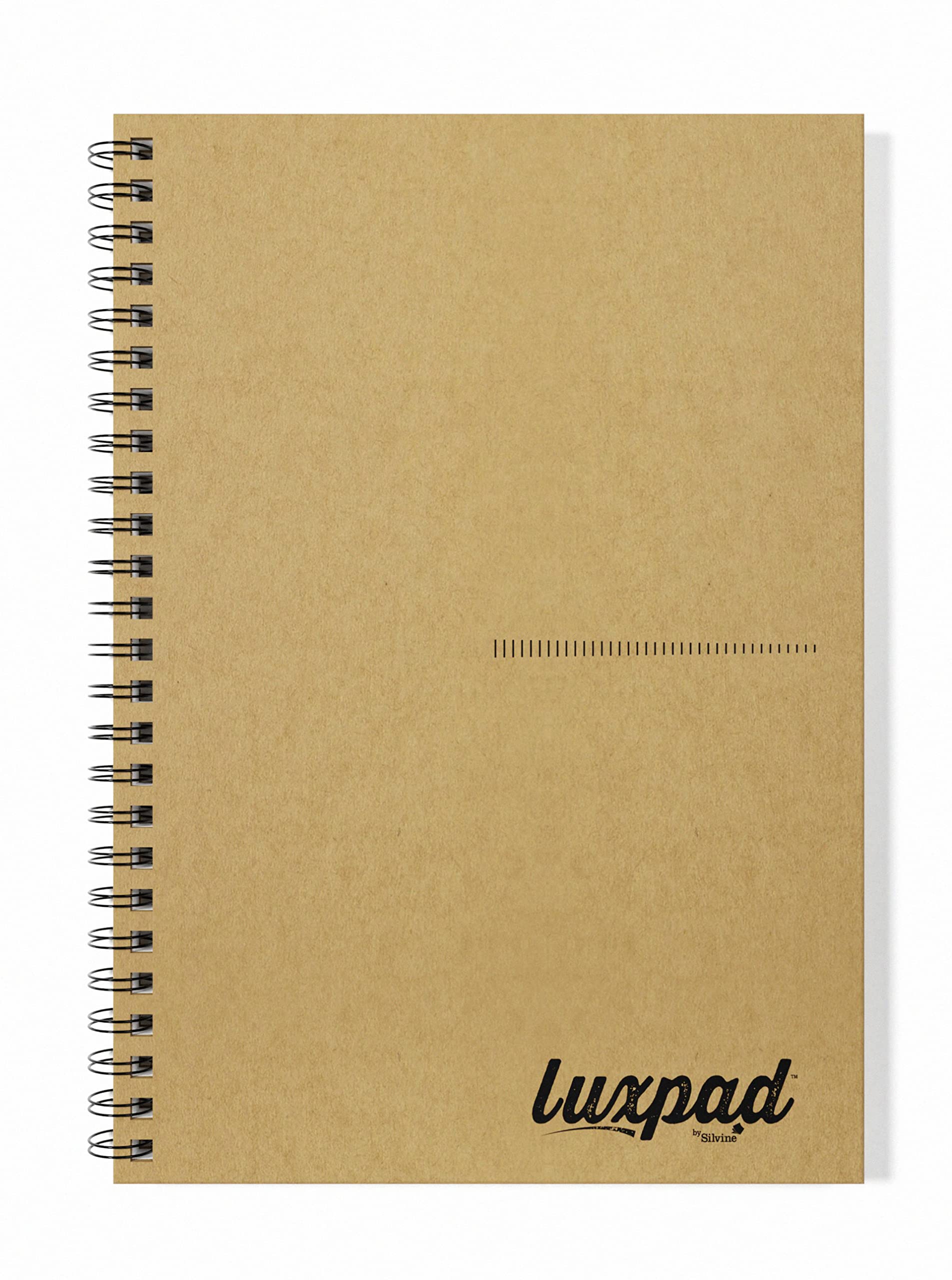 Silvine Luxpad Recycled A5 Hardback Wirebound Notebook - Lined (160 Pages) Kraft Covered