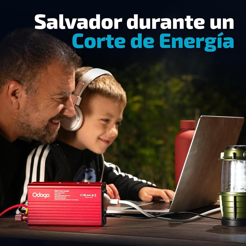Isqueiro de carro 12V 230V para ficha de 500W – Transformador USB-C
