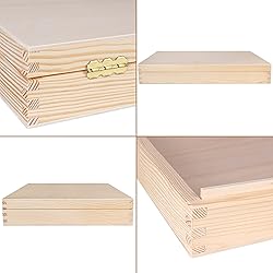 Creative Deco A4 Wooden Storage Box Unpainted Plain