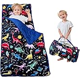 Lasoftan Toddler Nap Mat with Pillow and Blanket, Extra Large Rolled Napping Mats,Slumber Bags for Boys Girls,Kids Sleeping Bag for Daycare, Preschool Travel Camping