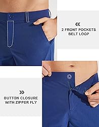 Libin Men's Dress Pants 32" Comfy Business Casual