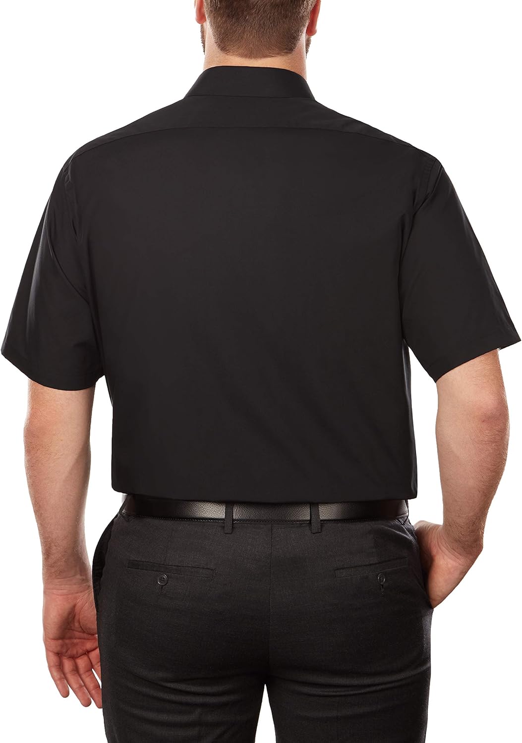 Van Heusen Men's BIG FIT Short Sleeve Dress Shirts Poplin Solid (Big and Tall) at  Men’s Clothing store