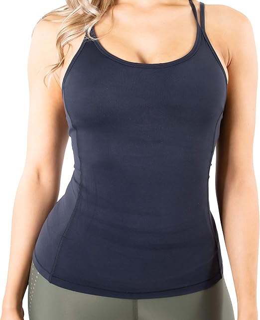 OACE Damen Empower Secret Top mit integriertem BH Cross TShirt