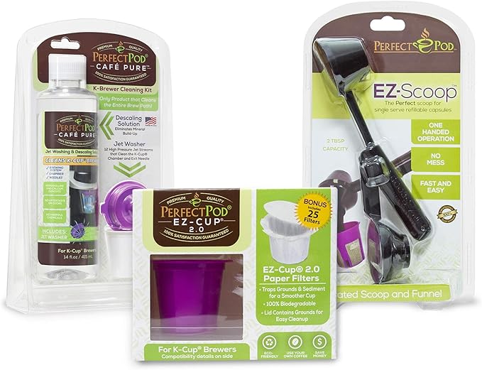 3Item Bundle EZCup 2.0 Reusable Coffee Pod Starter Kit