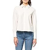 Derek Lam 10 Crosby Womens Aria Pleated Back Cropped Shirt