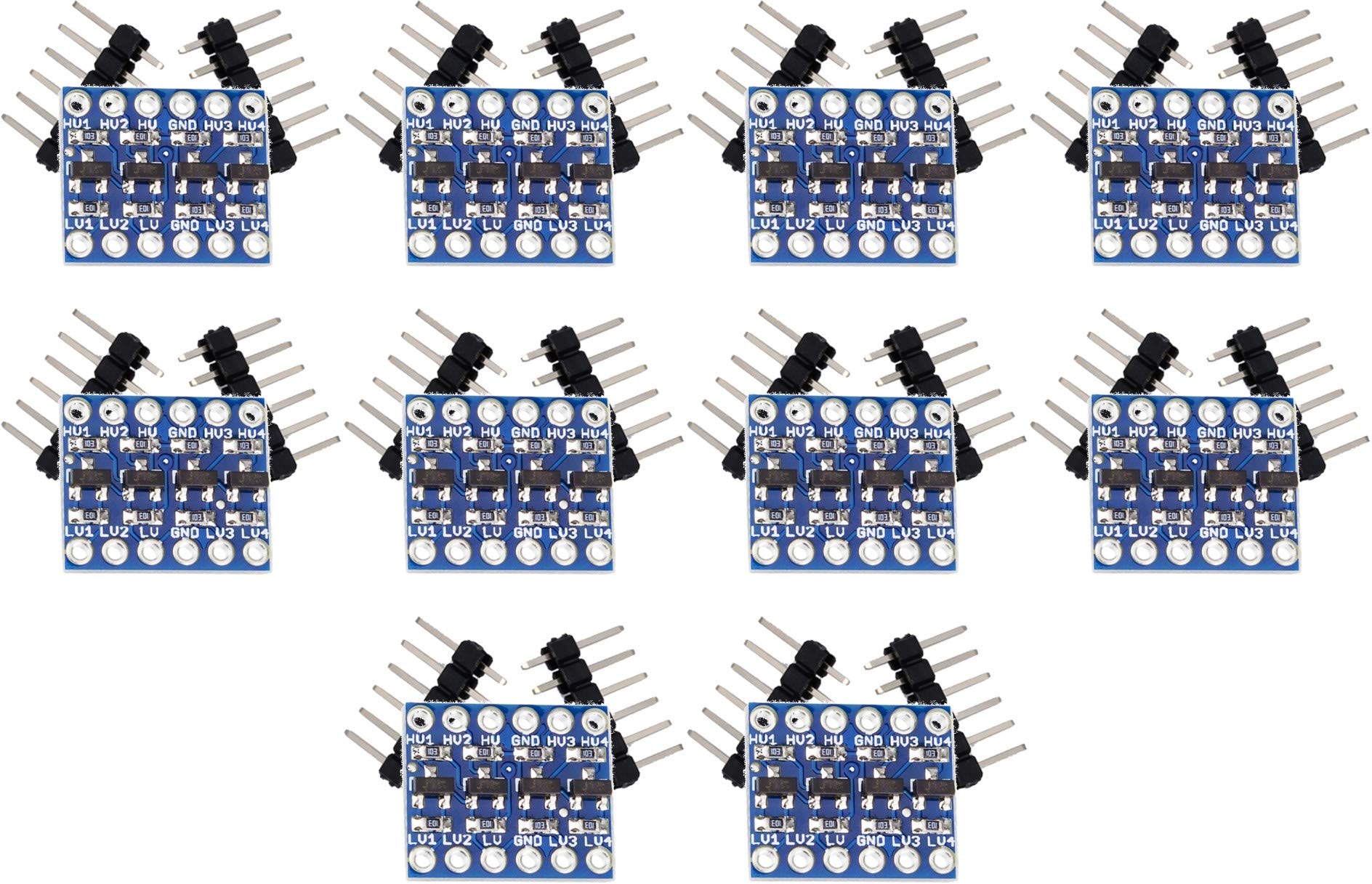 TECNOIOT 10pcs 4 Channel IIC I2C Logic levels Converter Bi-Directional Module 5V to 3.3V