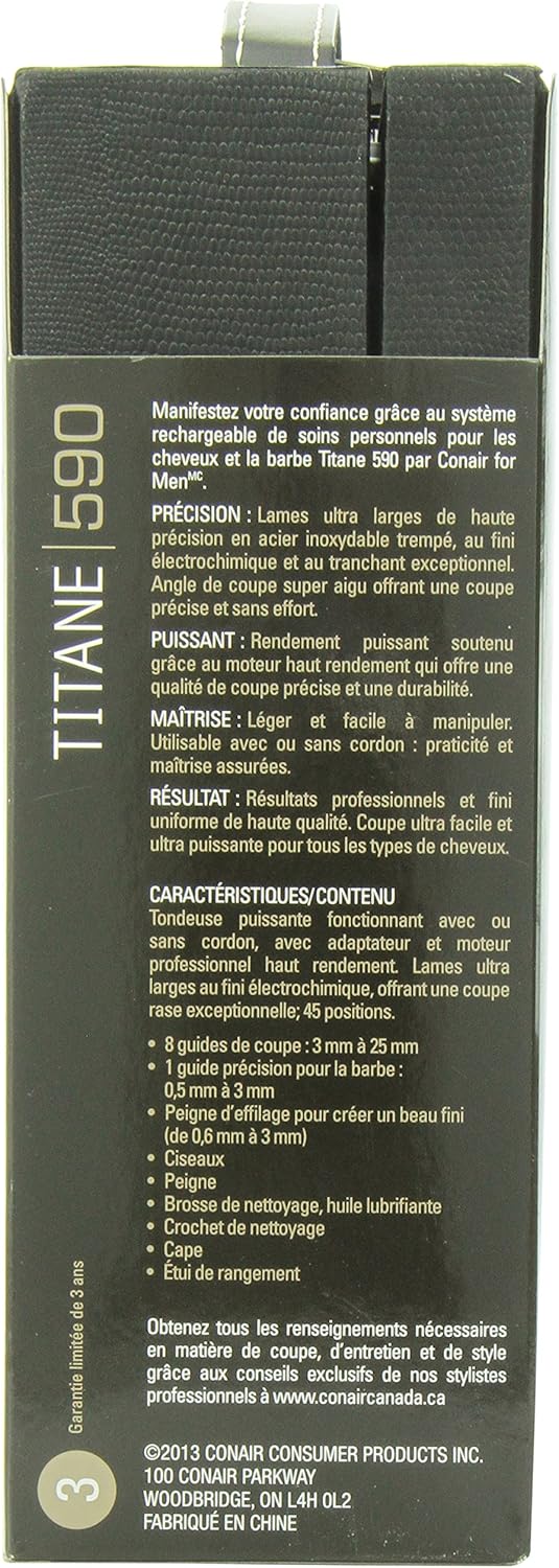 conair titanium 590 hair and beard grooming system