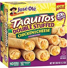 Jose Ole Chicken & Cheese Double Stuffed Taquitos, 20.08 Ounce, Frozen