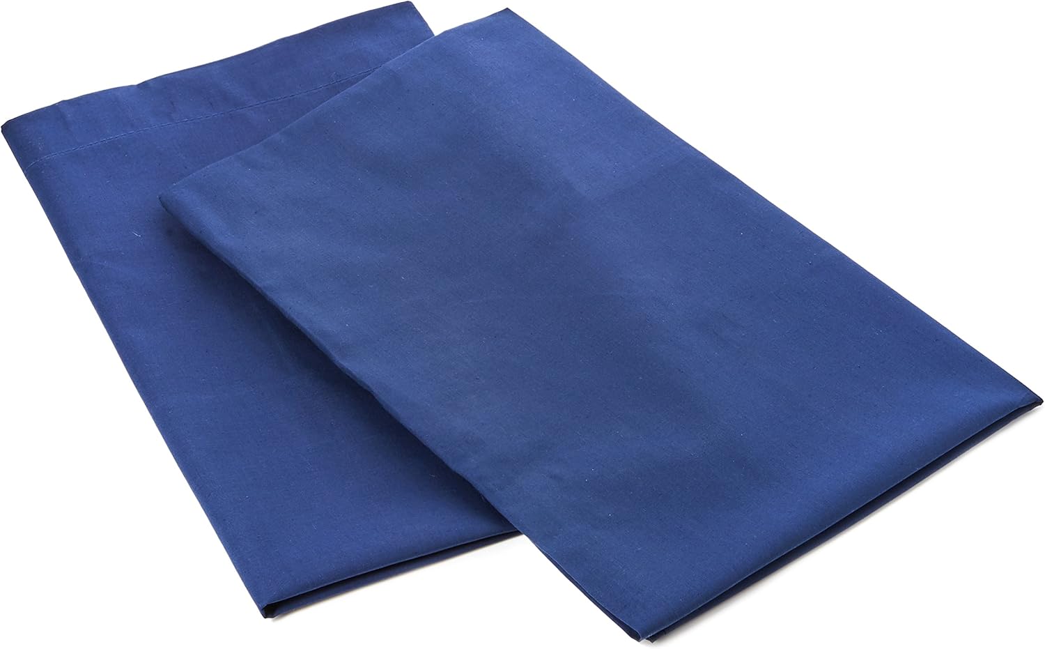 Just Contempo Plain Percale Pillow Case, 50 x 75 cm Navy Blue, Pack