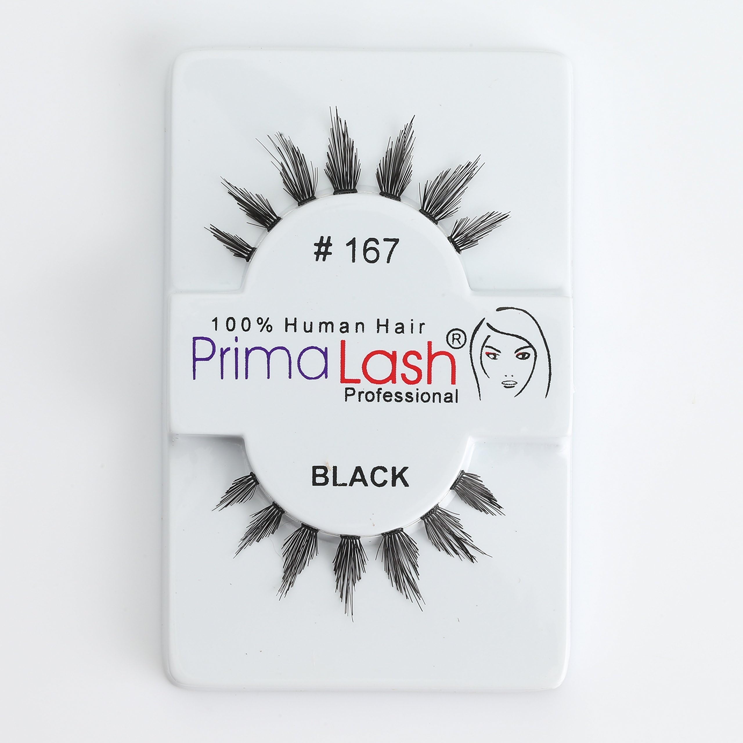 100% Human Hair False Lashes by PrimaLash Professional STYLE #167 Handmade Strip Lashes