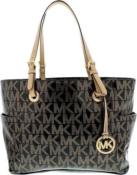 michael kors black and gold bag