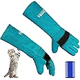 Uzhika Animal Handling Glove Anti Scratch Protective Gloves Bite Resistant Gloves for Dogs Cat Bird Snake Lizard Wild Animals