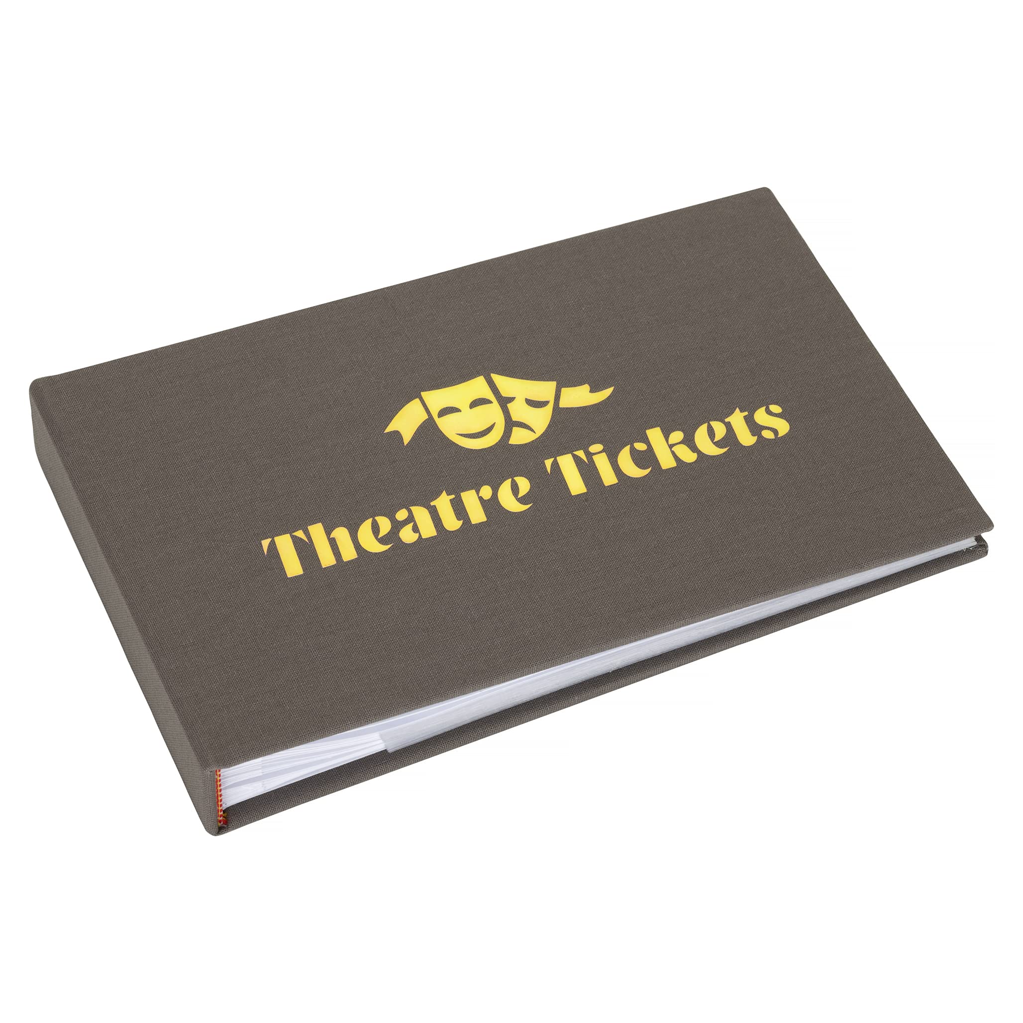 Theatre Tickets, Smart grey album/memory book - Holds 40 tickets in clear sleeves with caption area 6 x 4