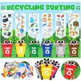 Cinrobiye Felt Earth Day Recycling Sorting Game Learn to Recycle Activity Set Garbage Sorting Educational Game Classroom Recycling Activity Bulletin Board Decorations Earth Day Craft Kit