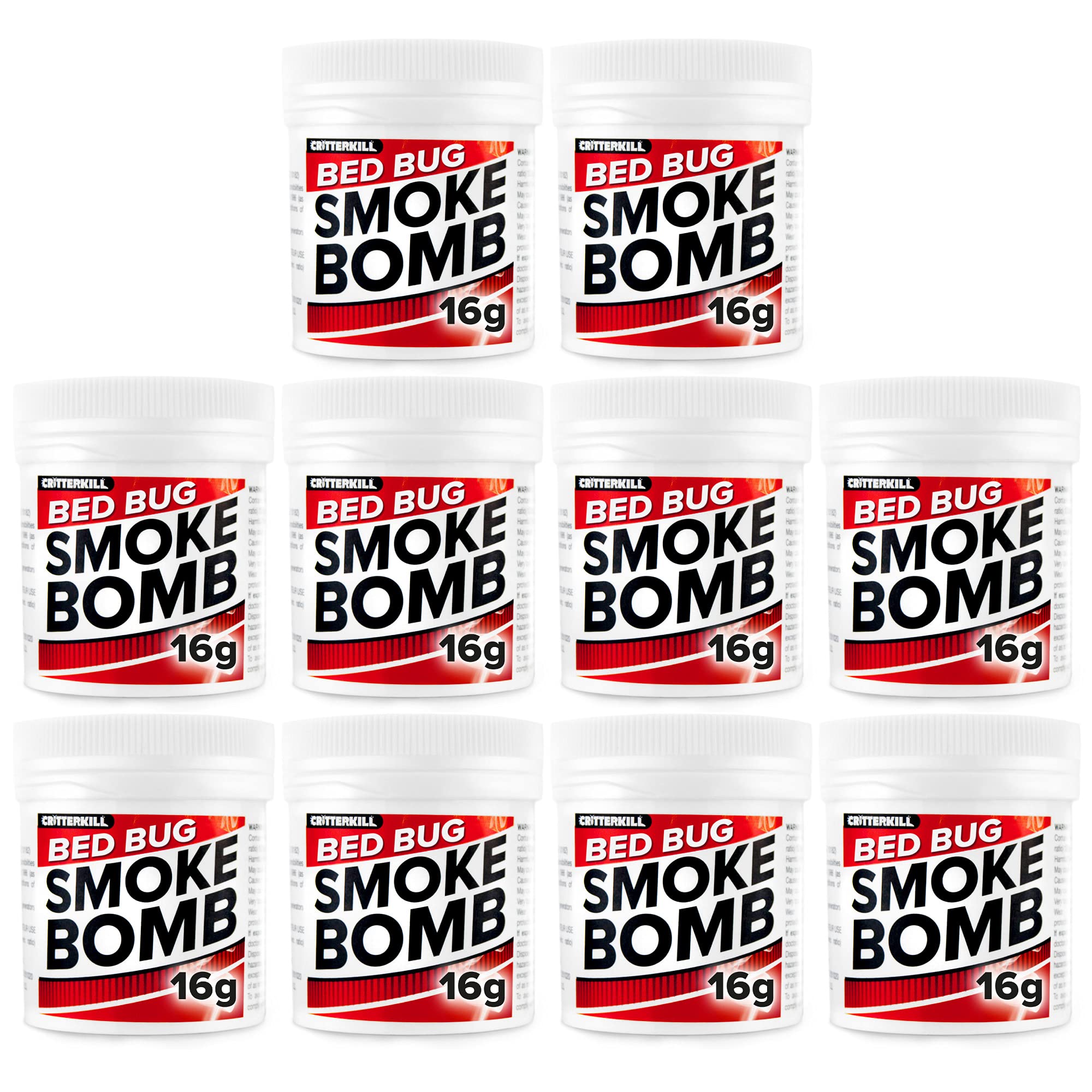 CritterKill 16g Bed Bug Smoke Bomb Fogger Fumigator | Kills Bedbugs | Professional Strength Product (10)