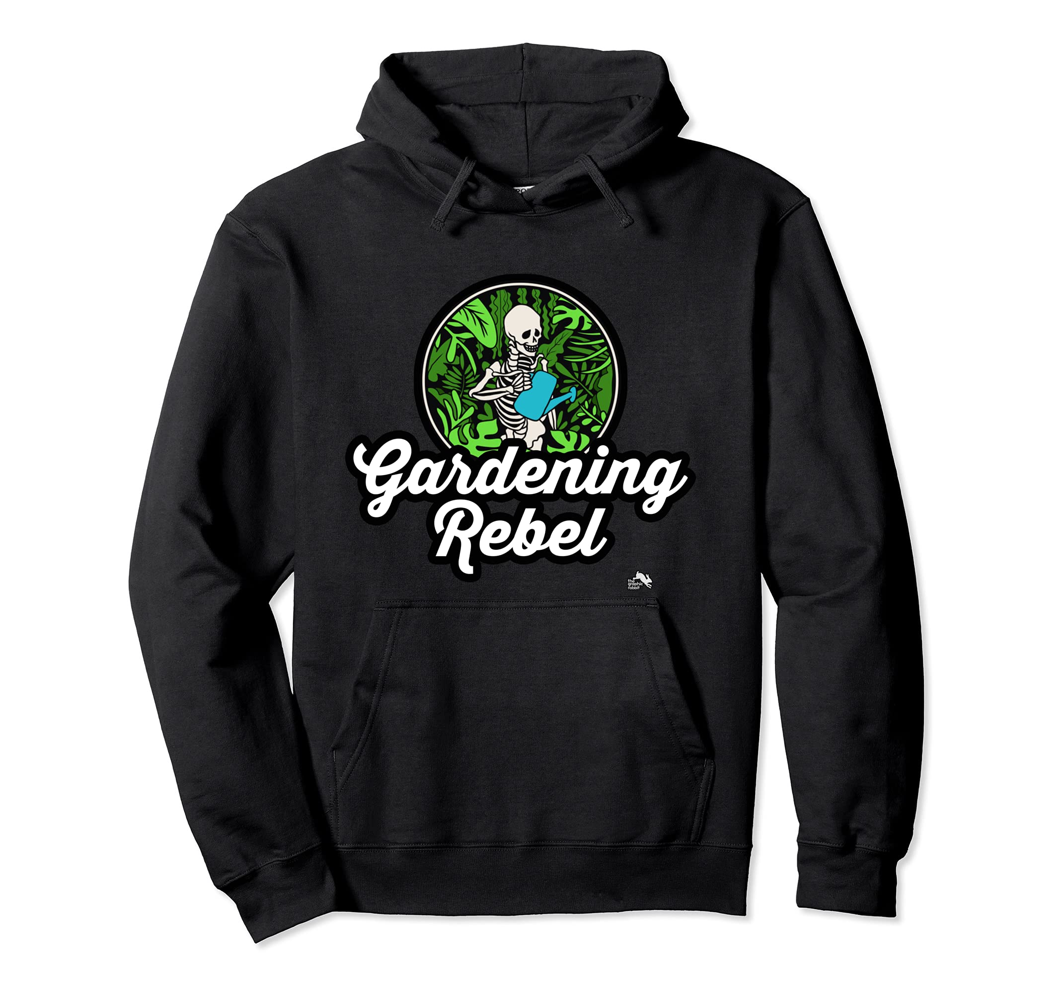 Gardening Rebel - Skeleton Watering the Plants Pullover Hoodie