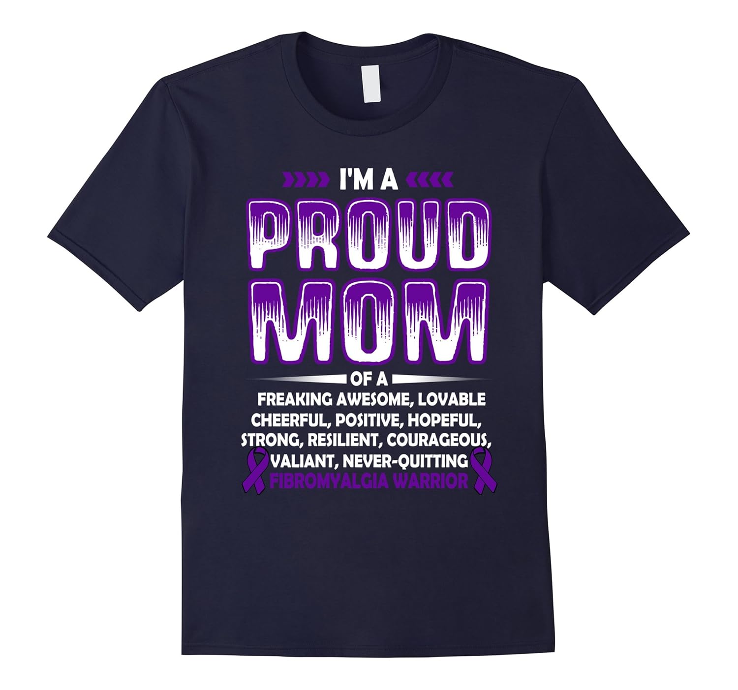 I'M A PROUD MOM OF FIBROMYALGIA WARRIOR T SHIRT-ANZ