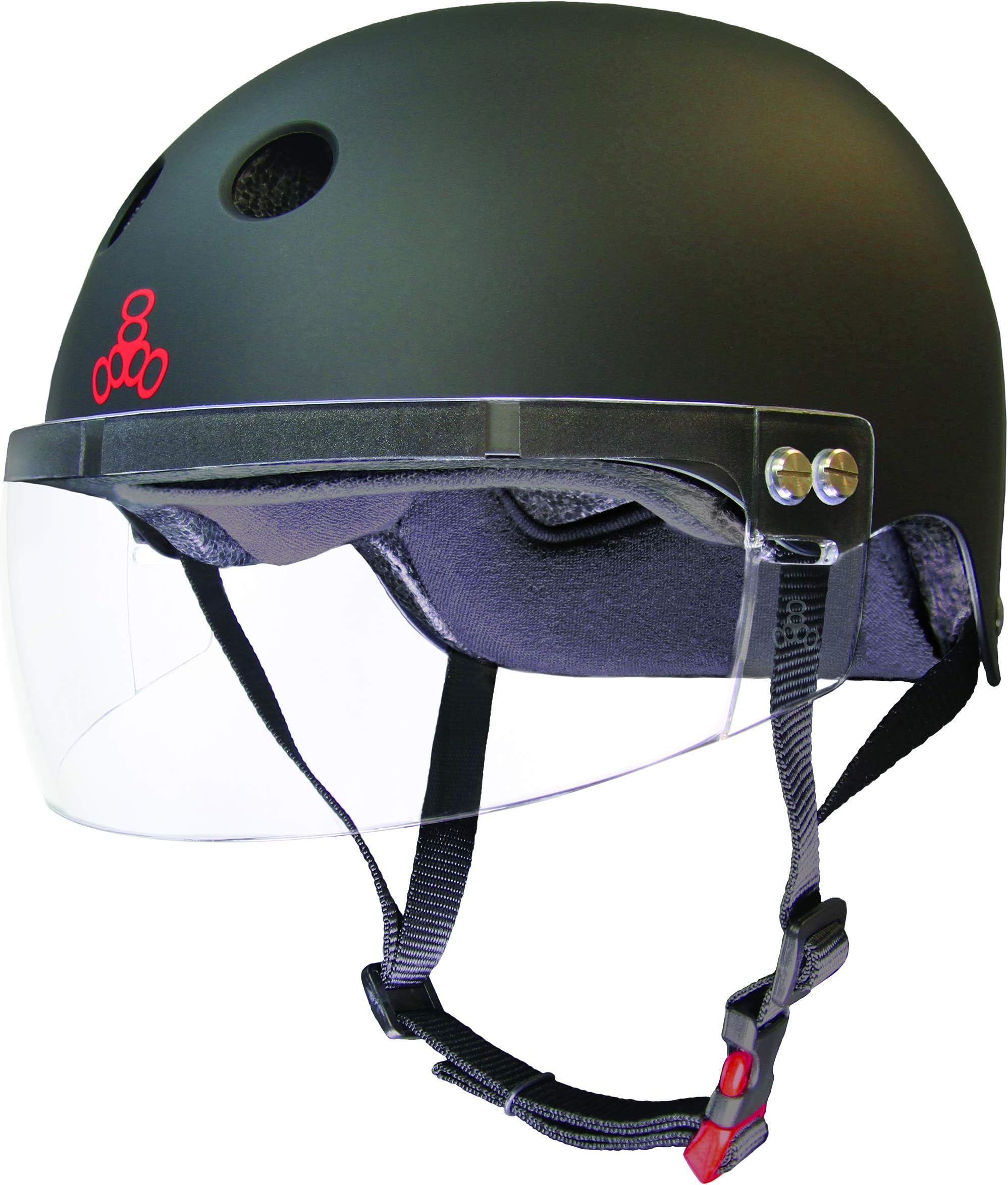 Triple Eight The Certified Sweatsaver Helmet with Visor for Roller Derby, Skateboarding and BMX, X-Large/XX-Large