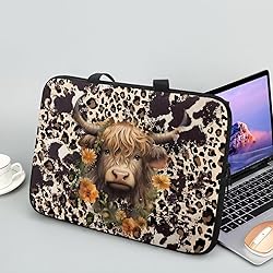 Uasibuni Leopard Calf Pattern Laptop Case for