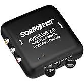 SoundBeast AV to HDMI Converter & Recorder 2.0 - AV RCA Composite to 1080P HDMI TV Upscaler - for VCR, VHS, DVD, Camcorder, H