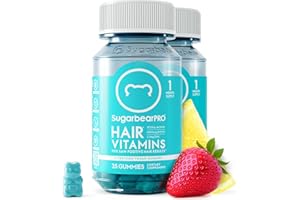 SUGARBEARHAIR Sugarbear Hair Vitamin Gummy 2 Month Supply Extra Strength Biotin 6000mcg, Growth for Men & Women, Vegan Vitamin B12, MSM, Inositol, Omega 3, Elderberry, Certified Kosher, Halal, Cruelty-Free