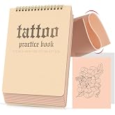 Tattoo Practice Skin Booklet - 10 Sheets Double Sided 1mm Silicone Fake Tattoo Skin, Portable &amp; Easy to Store for Beginners &amp; Artists
