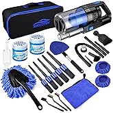 17pcs Car Detailing Kit Interior Cleaner, Car Interior Cleaning Kit with Handheld Car Vacuum, Car Detailing Brushes, Windshield Cleaning Tool, Car Cleaning Supplies, Car Accessories for Men, Women