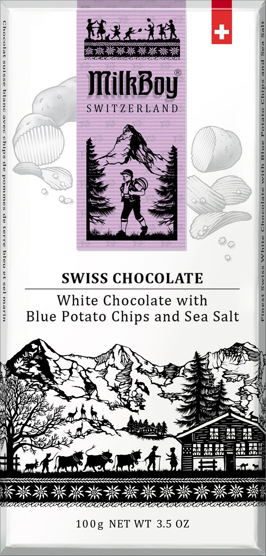 Milkboy Swiss Chocolates Snack Bar (3.5 Ounce (Pack of 4))