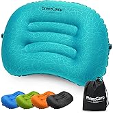 BreezCamp Inflatable Camping Pillow, Travel Blow Up Air Pillow, Neck Lumbar Support Ultralight Compact Pillow for Outdoor Hiking Backpacking Car Beach Airplane Sleeping Essentials, Peacock Blue