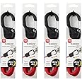 Nite Ize SlideLock Carabiner Bungee - Simple Carabiner Clip with Sliding Lock Feature - Adjustable Bungee Strap for Securing & Bundling Gear - 24", Red (4 Pack)