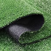 Weidear Green Artificial Turf 4X6FT, 0.4 inch Fake Turf Mat, Indoor Outdoor Lawn, Patio Garden Grass Rug Dogs Pet, Synthetic Grass Carpet, Rubber Backed with Drainage Holes,Customized