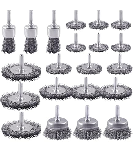 Amazon.com: PFERD 82826 支架安裝壓接鋼絲杯刷，碳鋼線，2 公分直徑