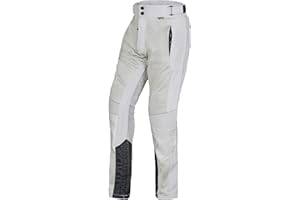 WICKED STOCK Men’s Motorcycle Mesh Pants Full Leg Zipper Riding Pants powersports Protective Armored Adv CE Over The Boot Motocross Pants Gray